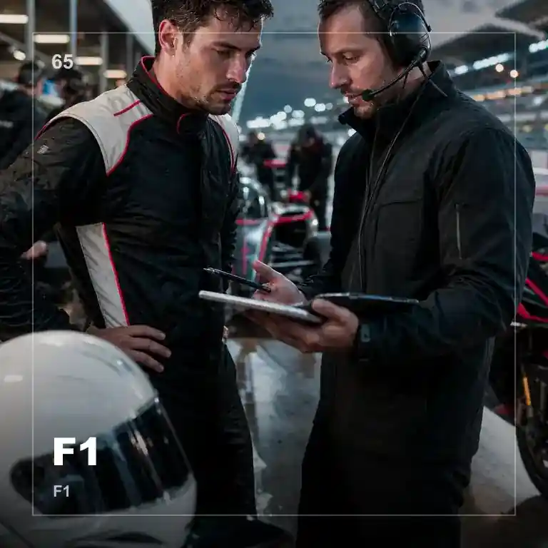 F1赛车冲过终点